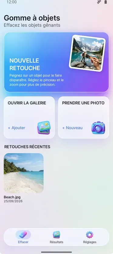 Effaceur d'objets: Retirer