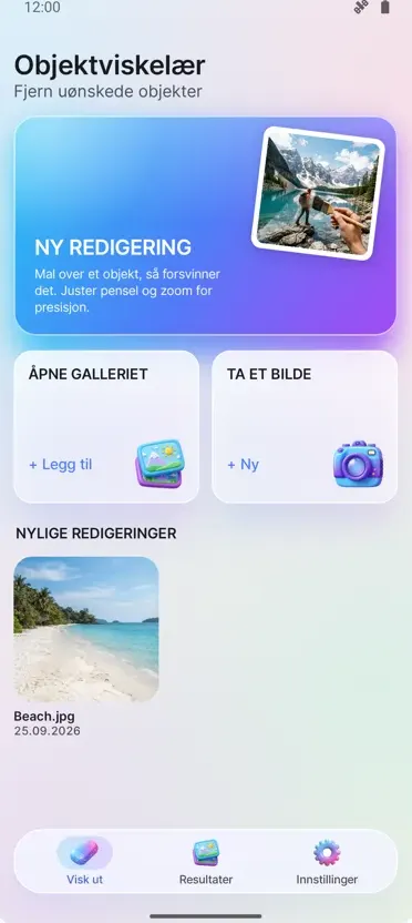 Objektviskelær: Fjern ting