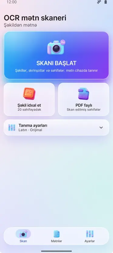 OCR Skanner: Şəkildən Mətnə