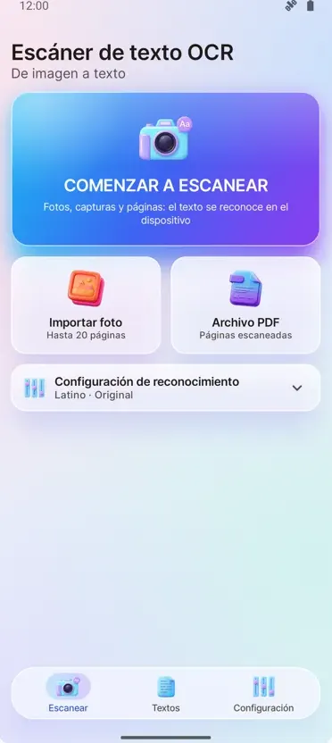 OCR Escáner: Imagen a texto