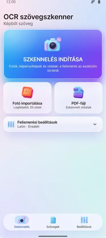 OCR Szkenner: Képből szöveg