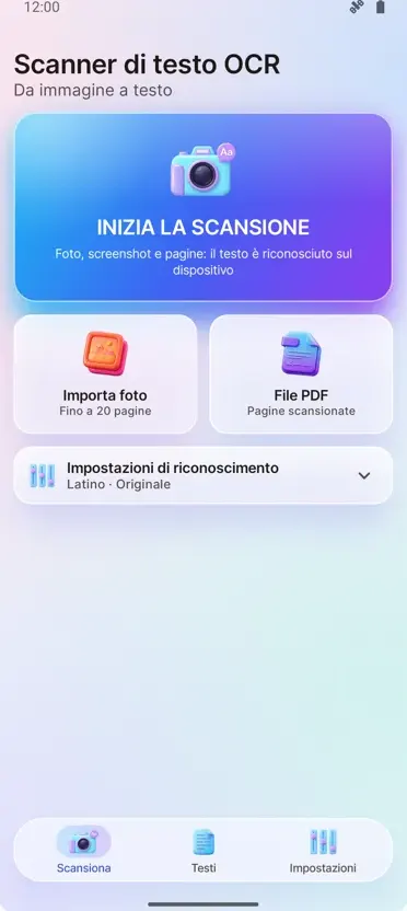 Scanner OCR: Immagine a Testo