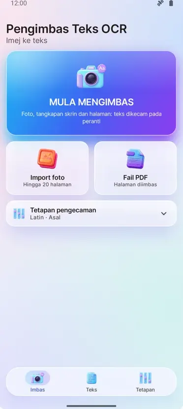 OCR Scanner: Imej ke Teks