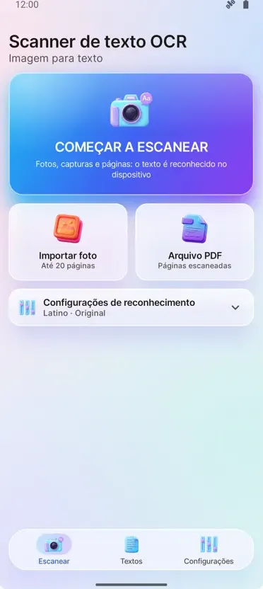 OCR Scanner: Imagem para Texto