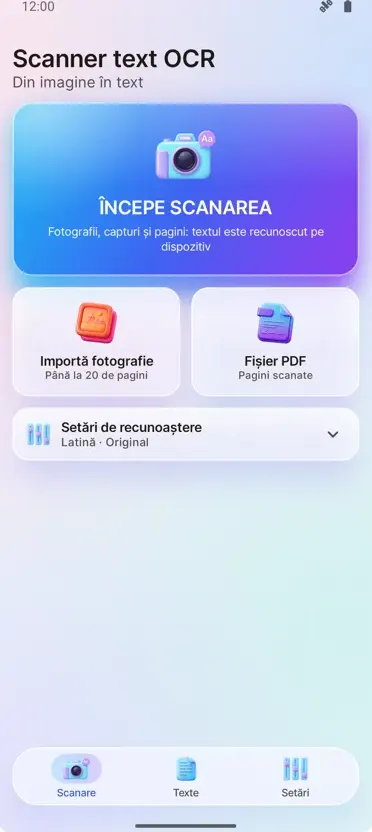 OCR Scanner: Imagine în Text