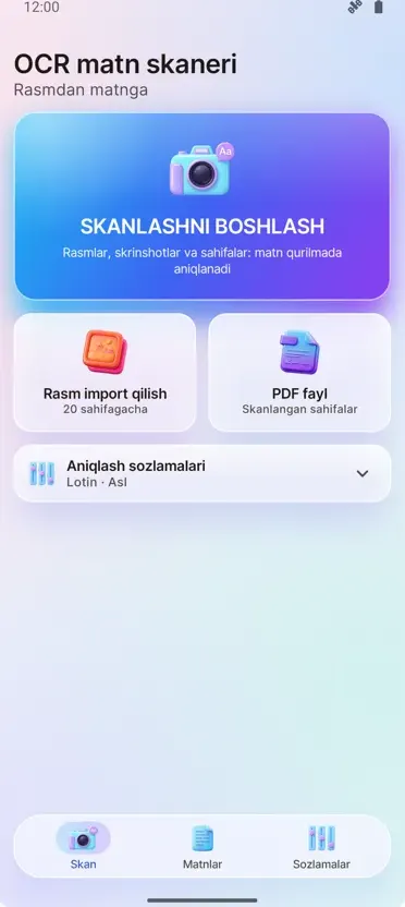 OCR Skanner: Rasmdan Matnga