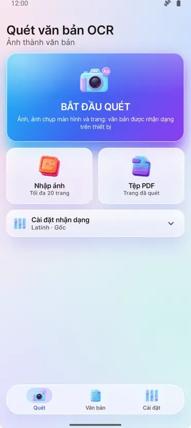 OCR Scanner: Ảnh sang Văn bản