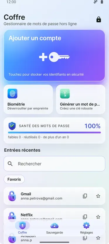 Gestionnaire Mots de Passe