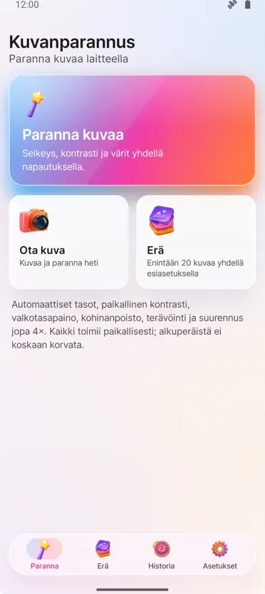 Kuvankäsittelijä: Korjaa kuvia