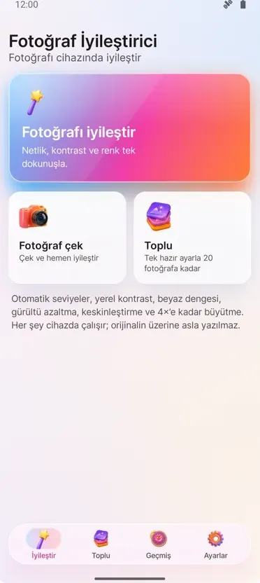 Fotoğraf İyileştirici: Düzelt
