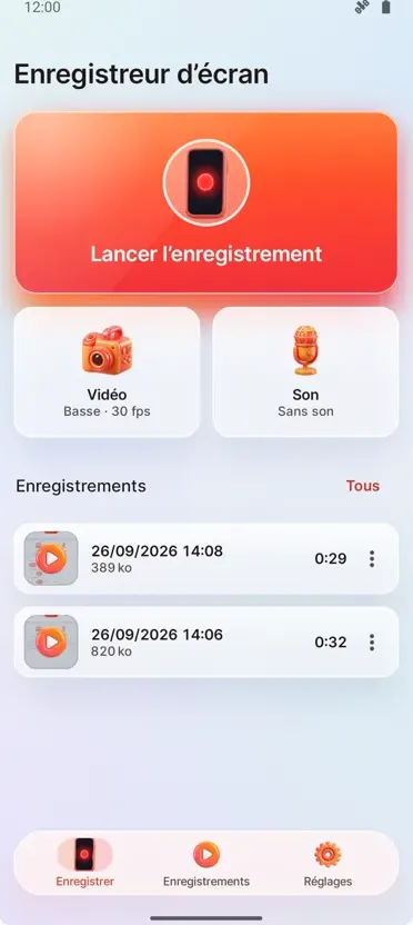 Enregistreur Écran: HD Record
