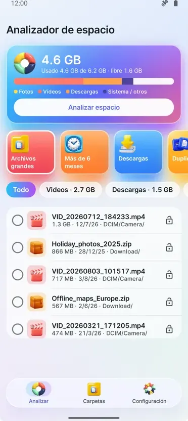 Analizador de Almacenamiento