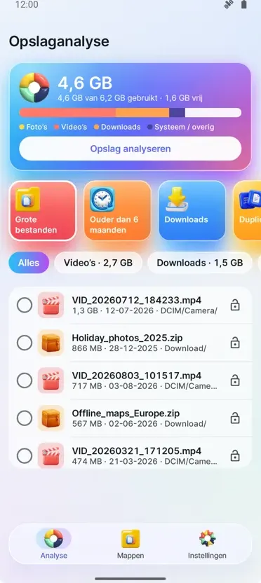 Opslaganalyse & Opschoner