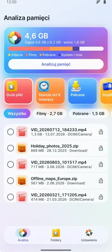 Analizator pamięci: Czyść