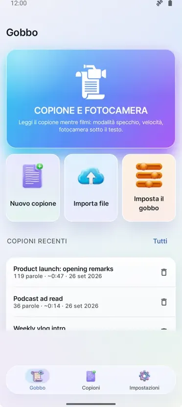 Teleprompter per Video
