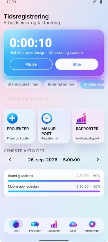 Time Tracker: Arbejdstimer