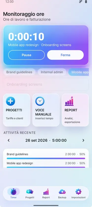Time Tracker: Ore Lavoro