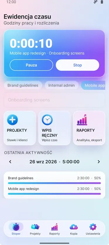 Śledzenie Czasu Pracy