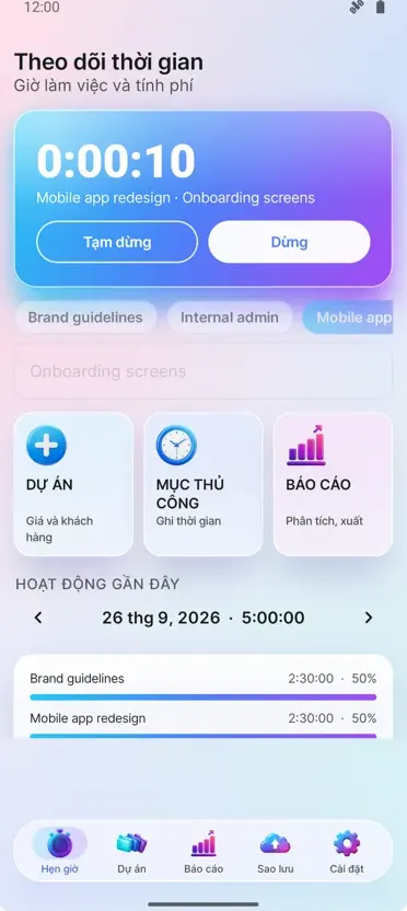 Theo Dõi Thời Gian: Giờ Làm
