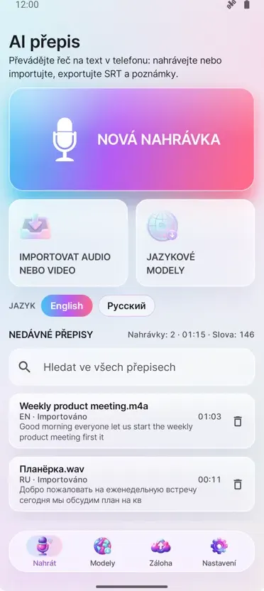AI Přepis a Titulky