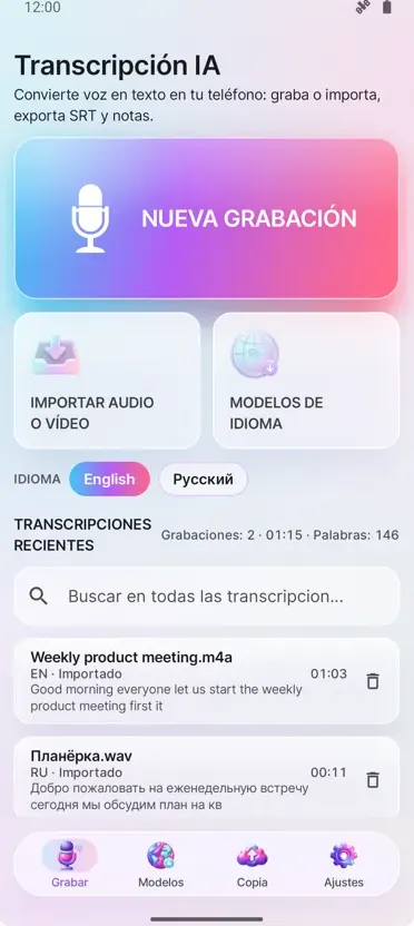 Transcriptor IA y subtítulos