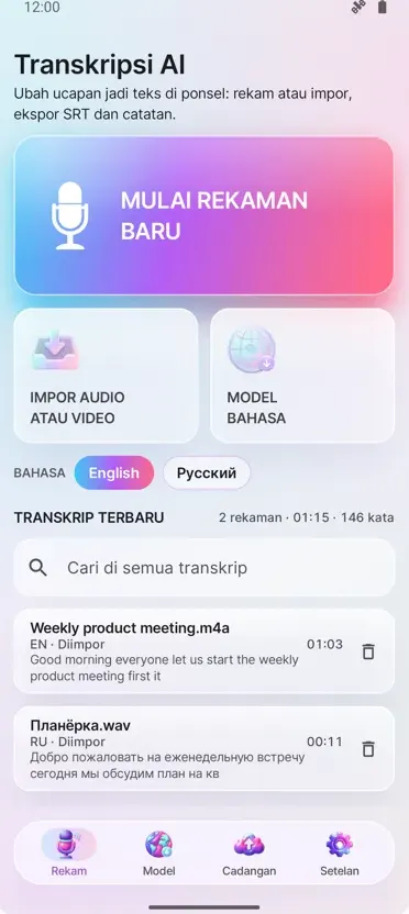 Transkripsi & Teks AI