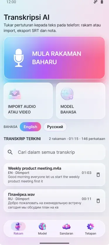 Transkripsi & Kapsyen AI