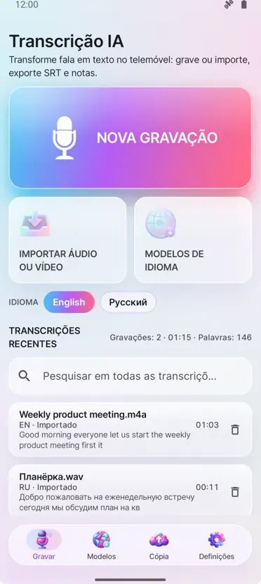 Transcrições e Legendas IA