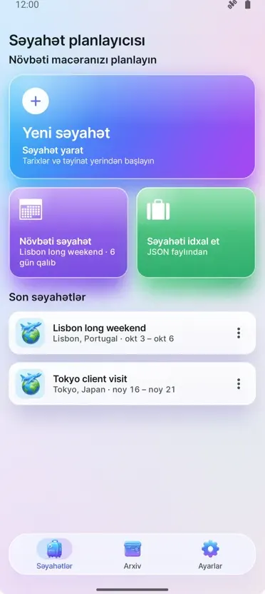 Səyahət planlayıcısı