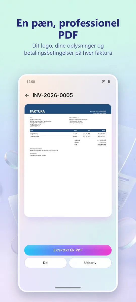 Faktura & Tilbud PDF: 