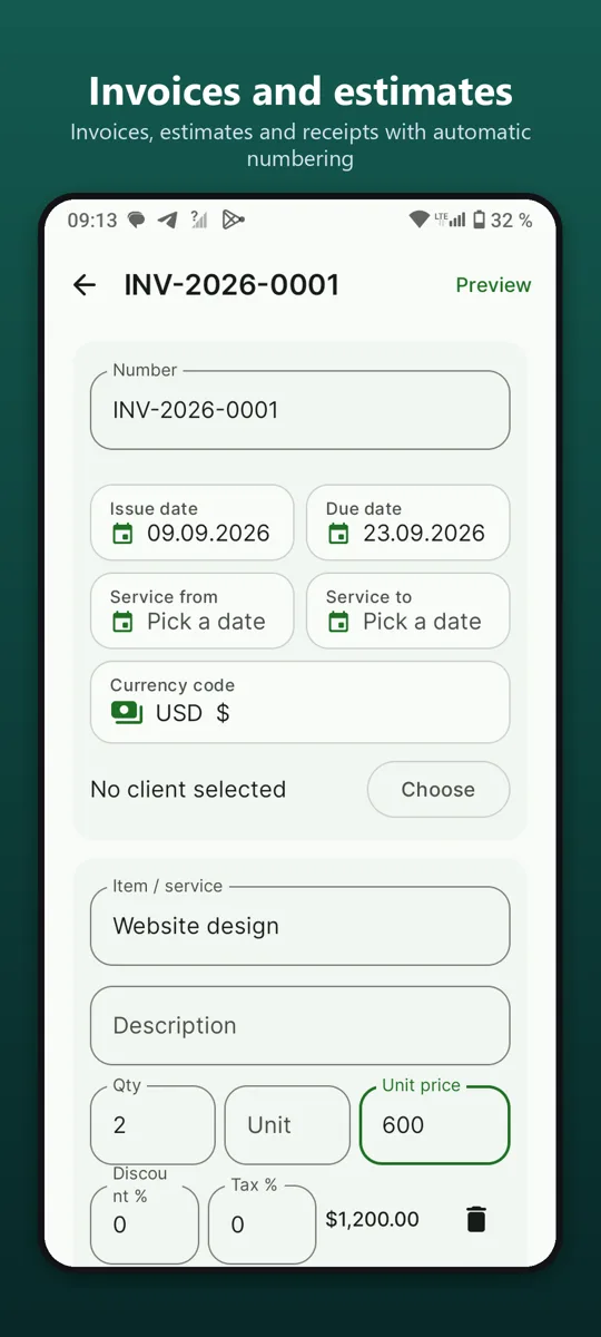 Invoice Maker: Billing PDF — screenshot 2
