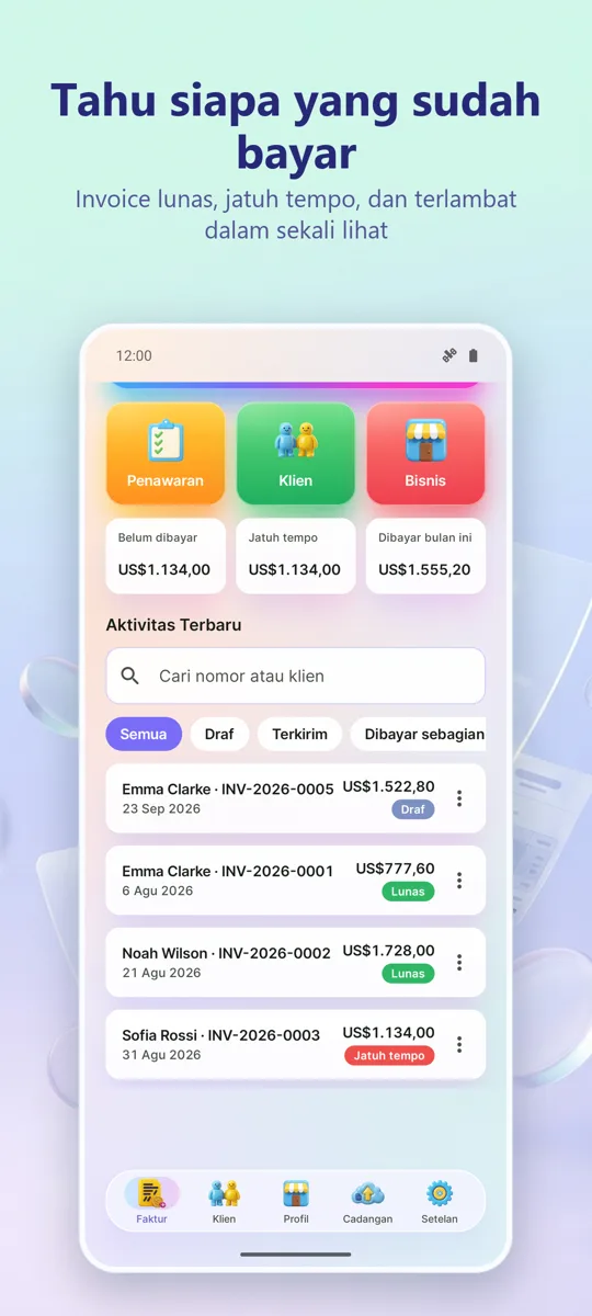 Invoice Maker: PDF Penagihan: tangkapan layar 4