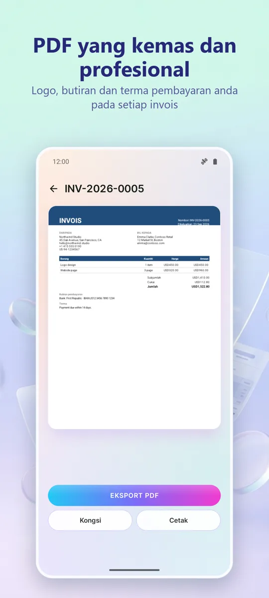 Invoice Maker: PDF Pengebilan: 