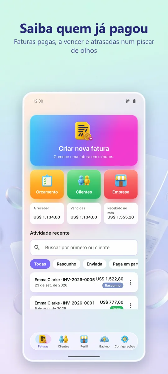 Gerador de Faturas: PDF: captura de tela 4