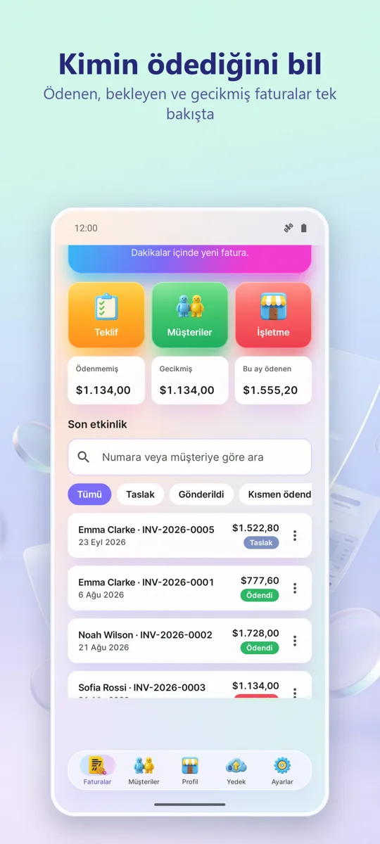 Fatura Oluşturucu: PDF: 