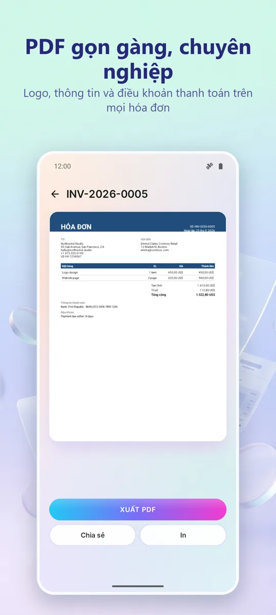 Invoice Maker: PDF Hóa đơn: ảnh chụp màn hình 3