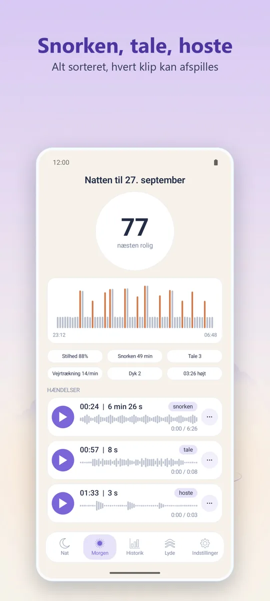Natoptager: skærmbillede 2