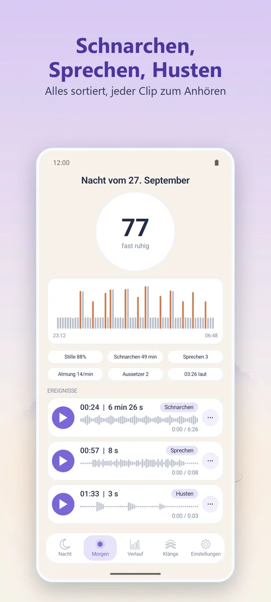 Nachtrekorder: Screenshot 2
