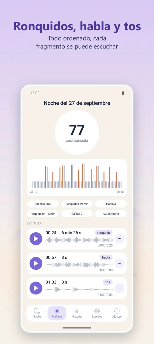 Grabadora nocturna: 
