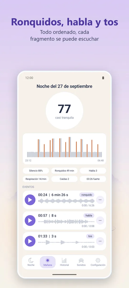Grabadora nocturna: 