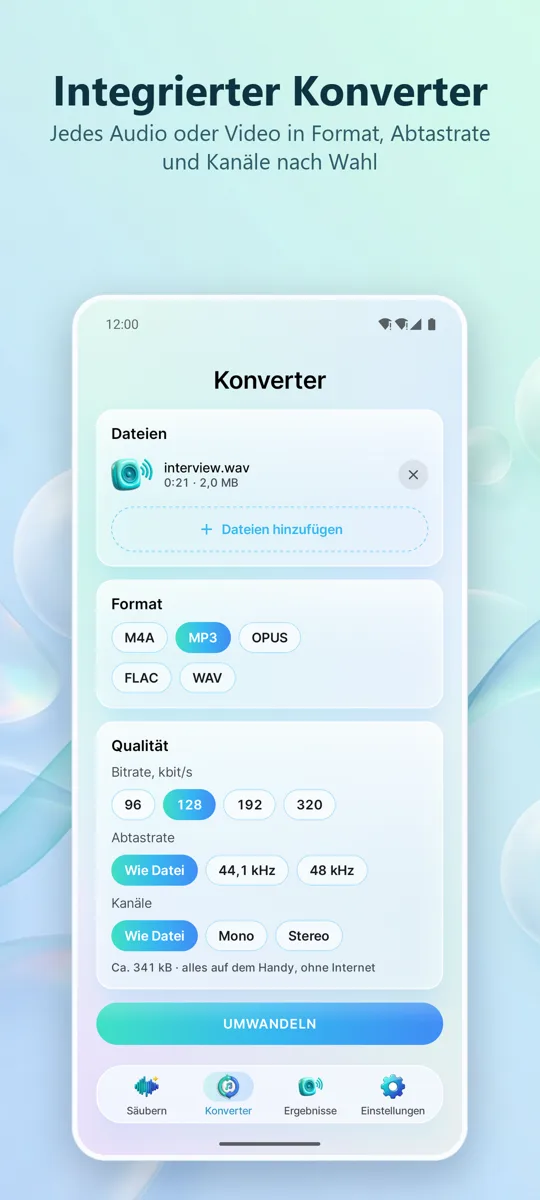 Noise Remover: Audio Reinigen: 