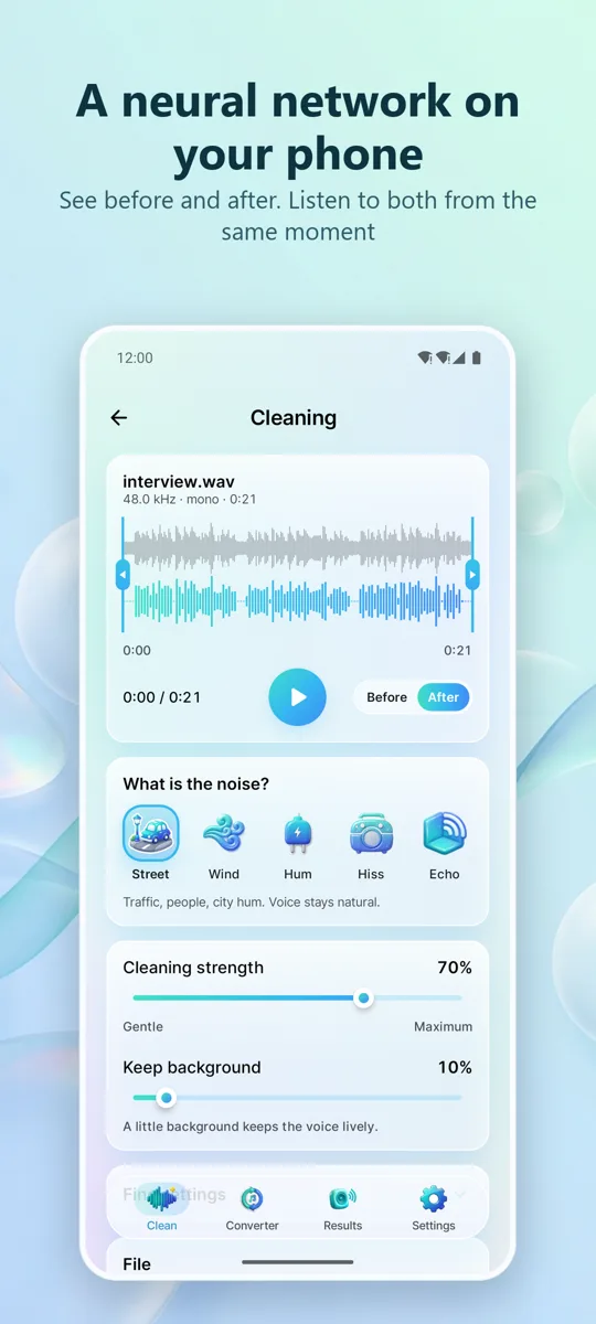 Noise Remover: Clean Audio — screenshot 2