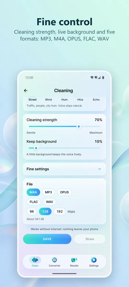 Noise Remover: Clean Audio — screenshot 3