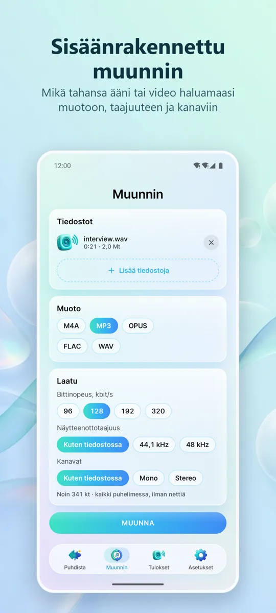 Kohinanpoisto: Selkeä ääni: 