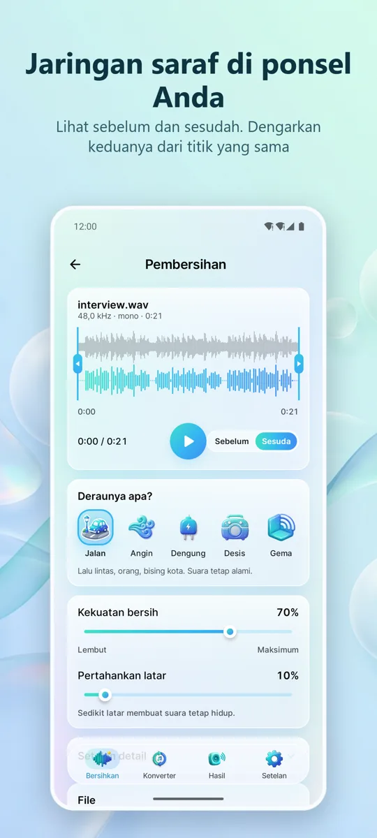 Penghilang Bising: tangkapan layar 2