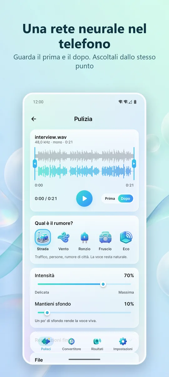 Noise Remover: Audio Pulito: screenshot 2