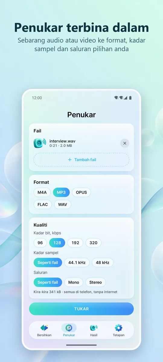 Pembuang Bunyi: Audio Bersih: 