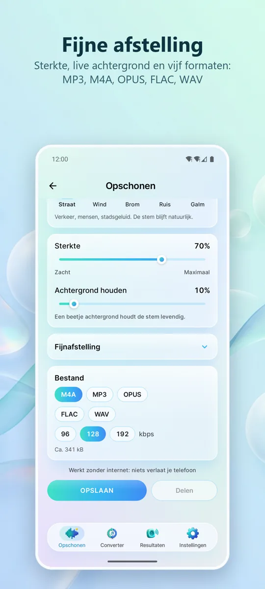 Noise Remover: Audio Opschonen: 