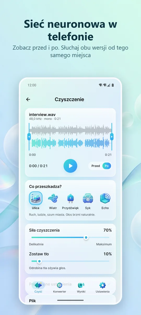 Usuwanie Szumów: Czysty Dźwięk: zrzut ekranu 2