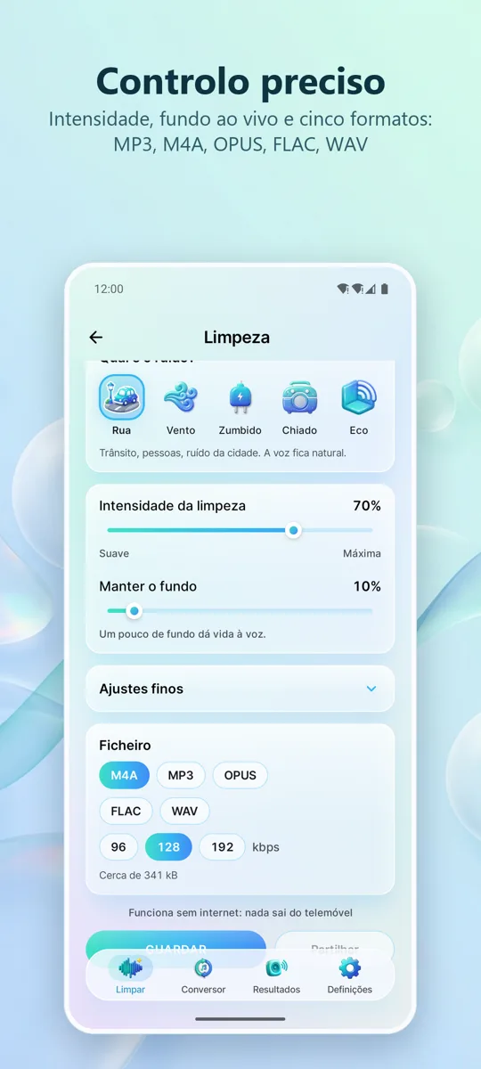 Remover Ruído: Áudio Limpo: captura de ecrã 3